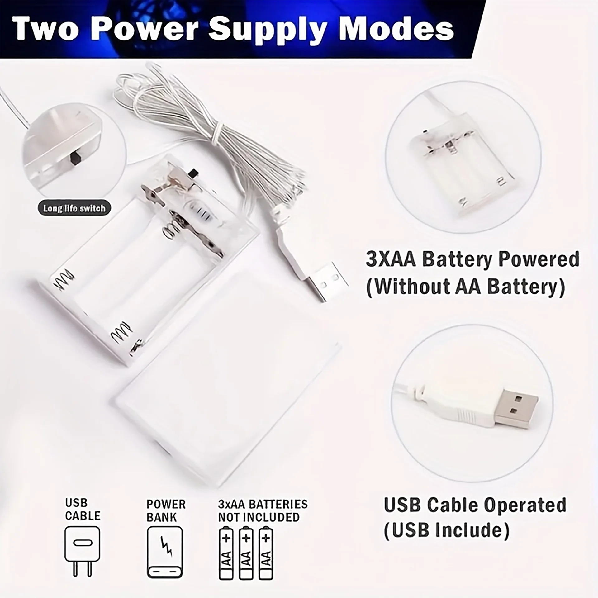 Lightning bolt neon sign power modes