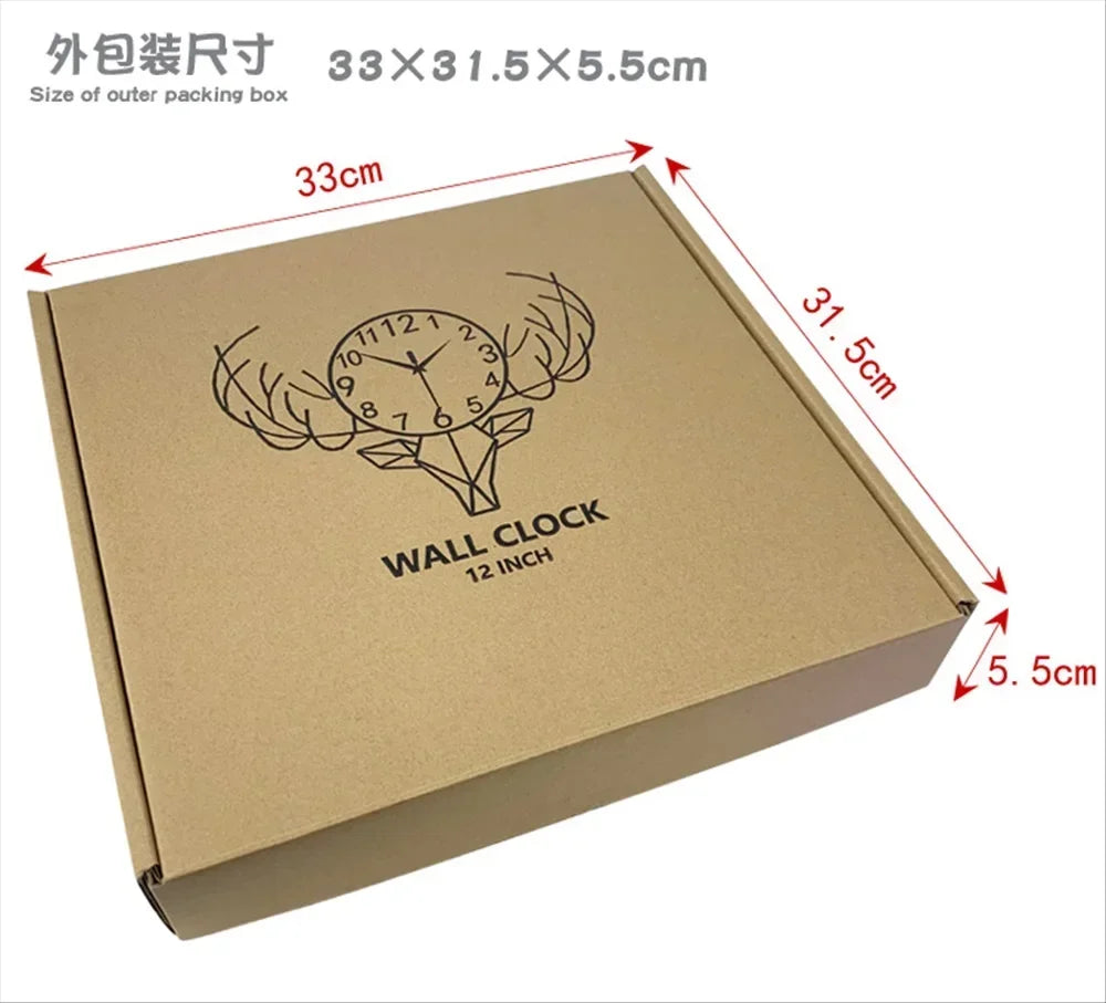 Mountain bike vinyl record clock packaging in premium gift box with dimensions