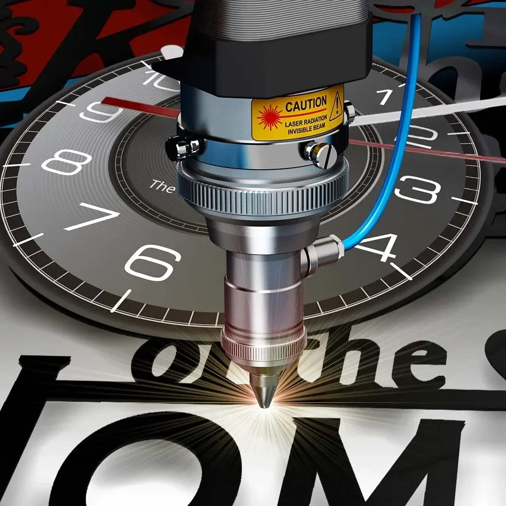 Laser engraving machine used to make vinyl clocks