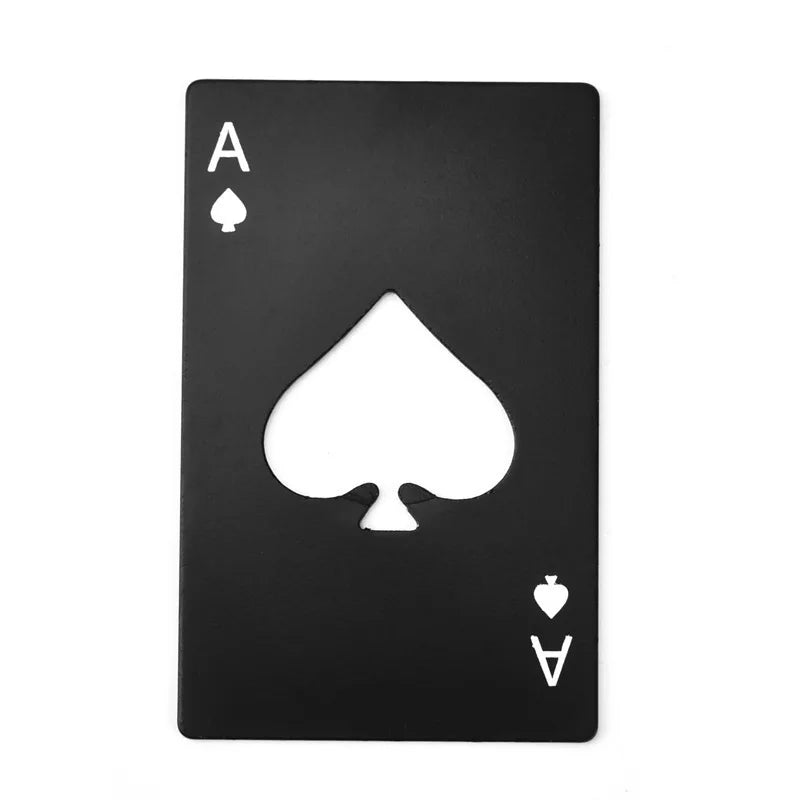 Ace of Spades Poker Bottle Opener in black